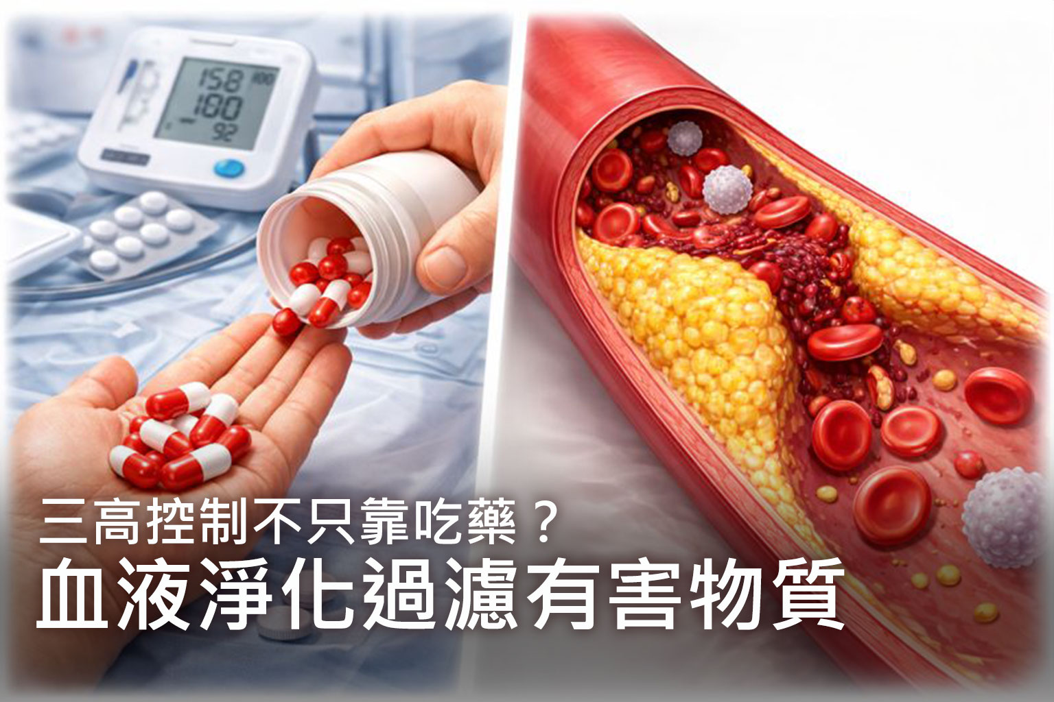 三高控制不只靠吃藥？血液淨化過濾有害物質