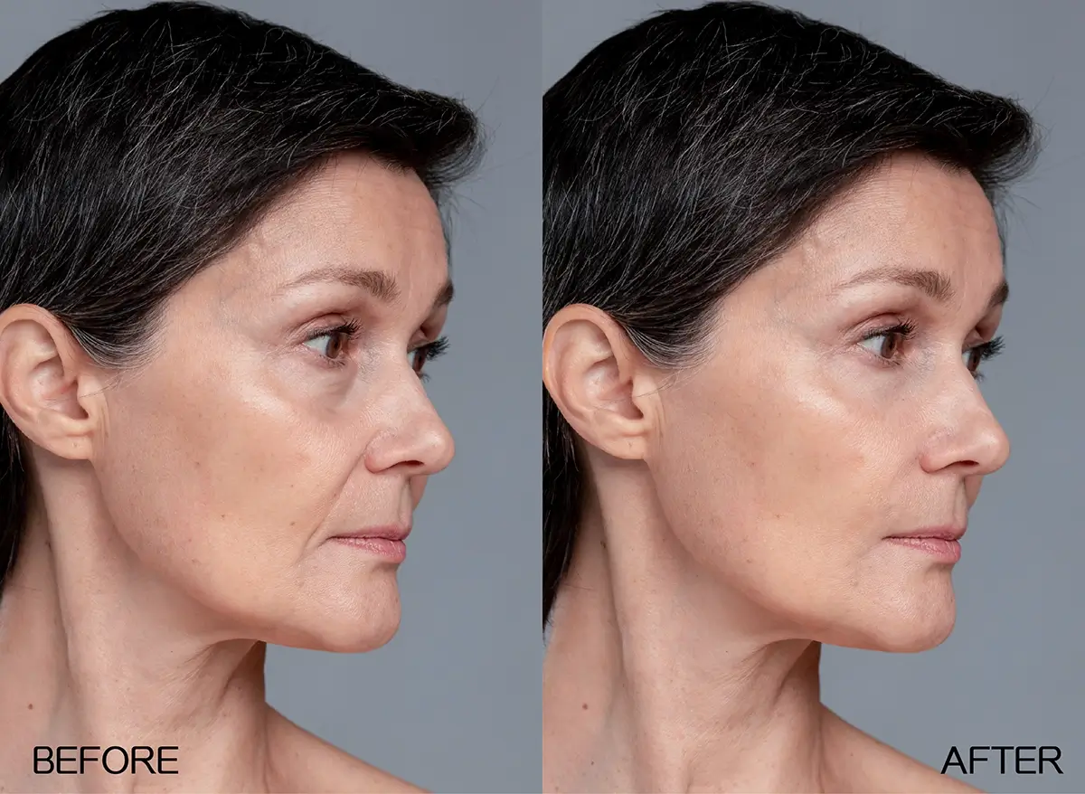 Juvederm喬雅登玻尿酸淚溝&嘴角紋填補前術後對比圖